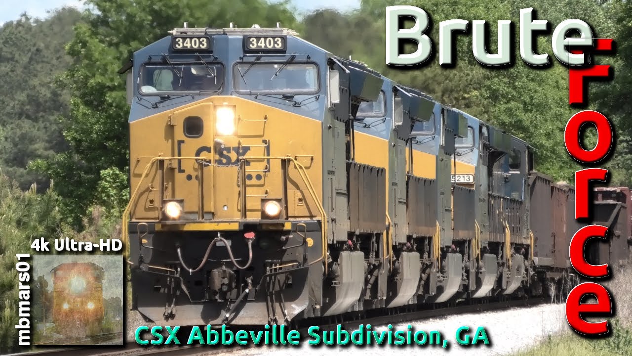 [7Y][4k] Brute Force Pulling on CSX Trains, Abbeville Subdivision, GA 04/03-20/2020