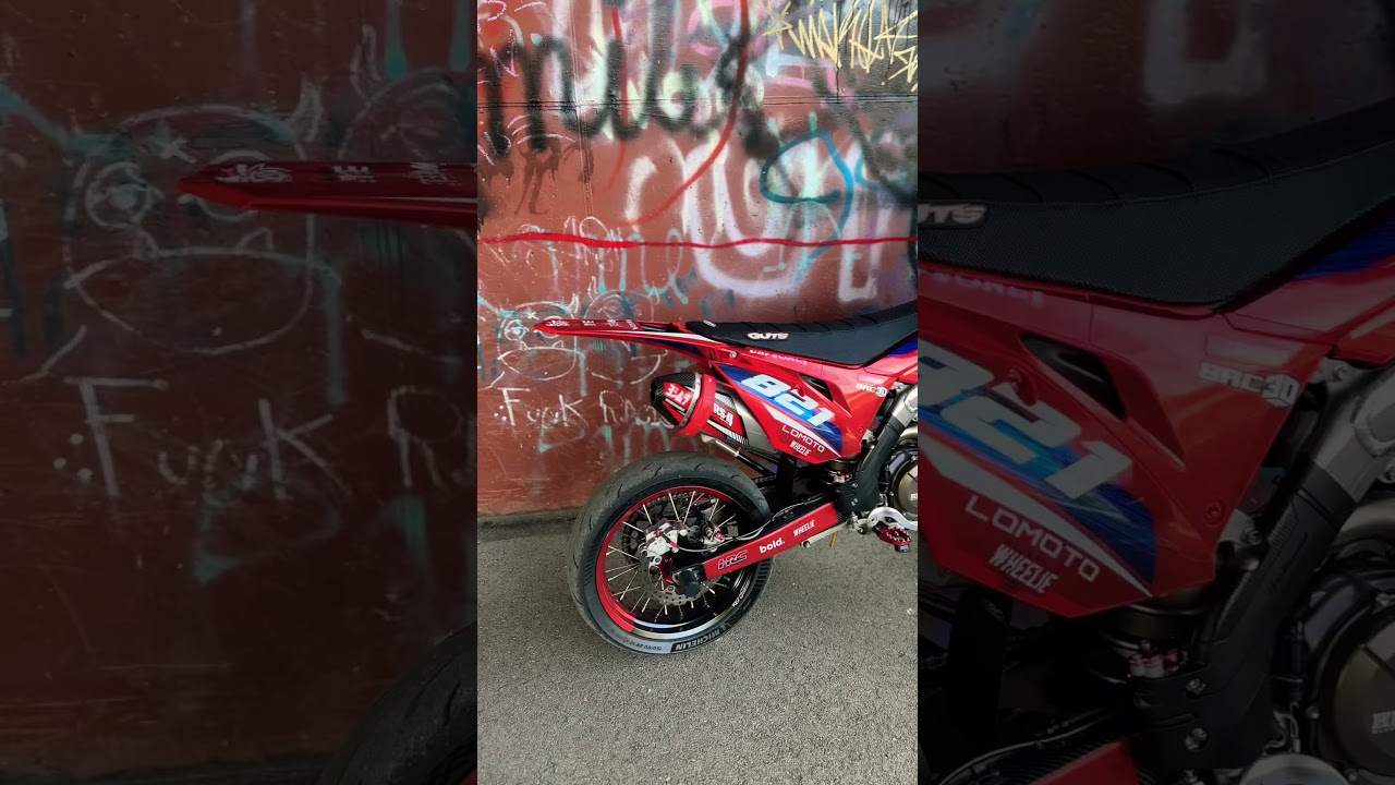 CRF450 SUPERMOTO BUILD 😍🔥 #supermotolife #crf450l #crf450rl