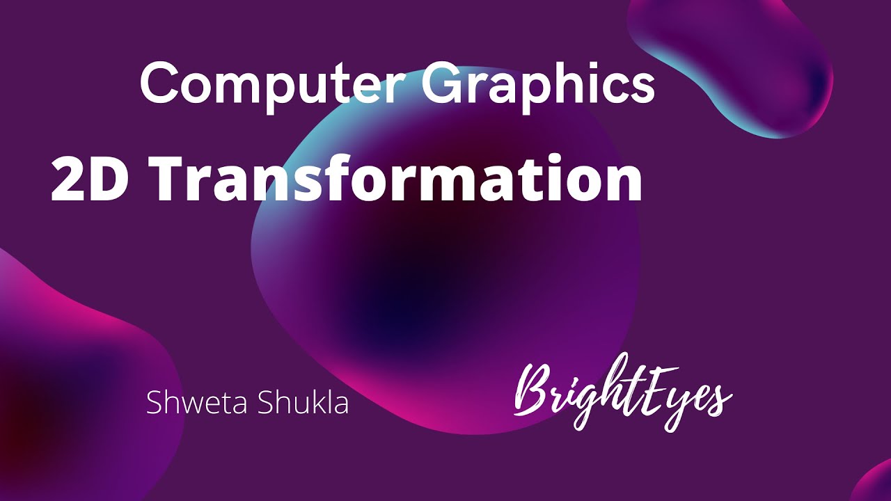Computer Graphics: Best explanation of 2D Translation and 2D Rotation