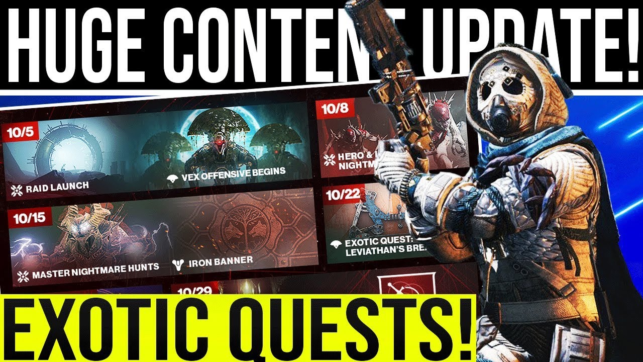 Destiny 2. HUGE UPDATE! Exotic Quests, New ViDoc, Huge Weapon Buffs, Festival Of The Lost, Dungeon