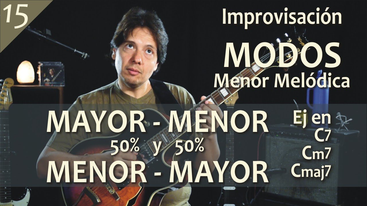 Modos Menor Melódica 15 - combinando escala mayor y menor - Tutorial #92