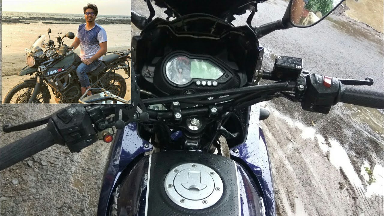 ROYAL ENFIELD HANDLEBAR IN PULSAR 220F || CUSTOMIZATION  IN PULSAR 220F  ||  GET A LOOK LIKE TRIUMPH