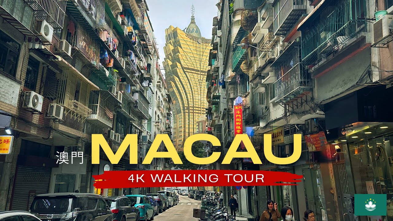 Macau 🇲🇴 4K City Walking Tour | Portuguese Legacy and Chinese Traditions