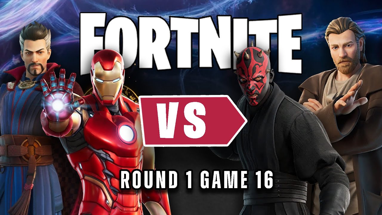 Тони Старк и Доктор Стрэндж против Оби-Вана Кеноби и Дарта Мола в Fortnite | Раунд 1 — Игра 16