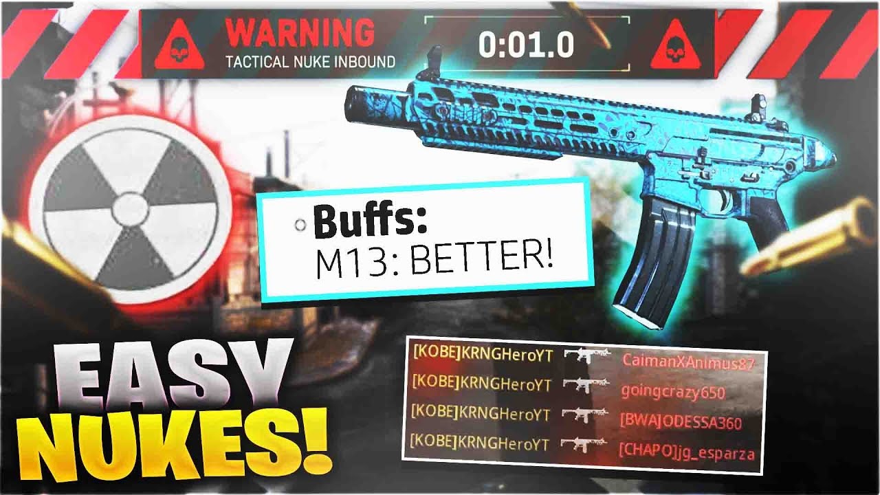 NEW M13 BUFF (broken!) allows for EASY TACTICAL NUKES on MODERN WARFARE - M13 Best Class Setup MW