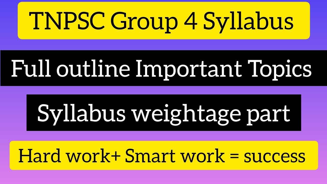 TNPSC Group 4 Syllabus & Important Topics (Easy to score Mark) #Full Detailed Video#
