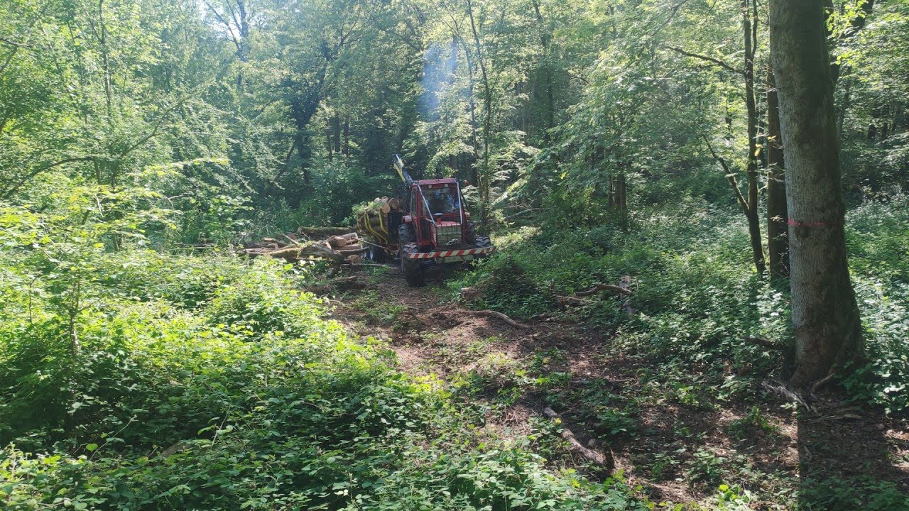 Le same de la pente avec la remorque grue bois en 4 m