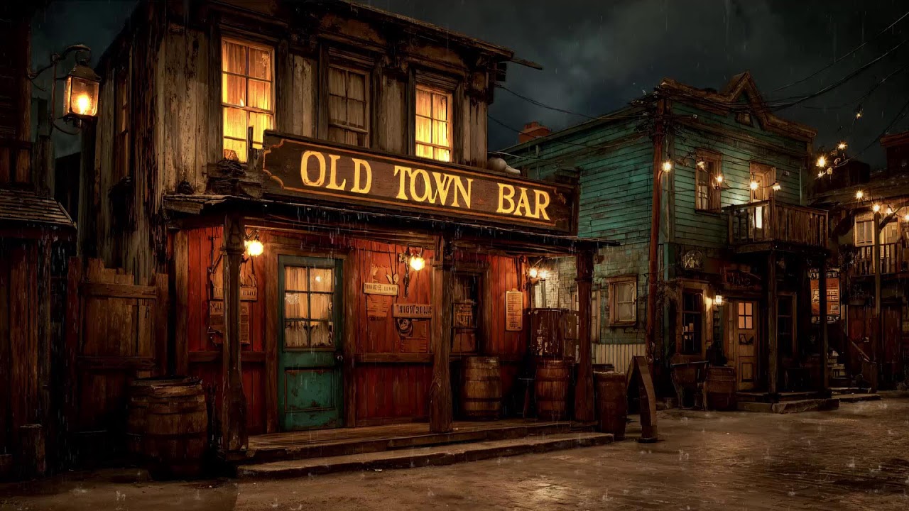 Old Town Bar In The Rain • Calm Western Lofi