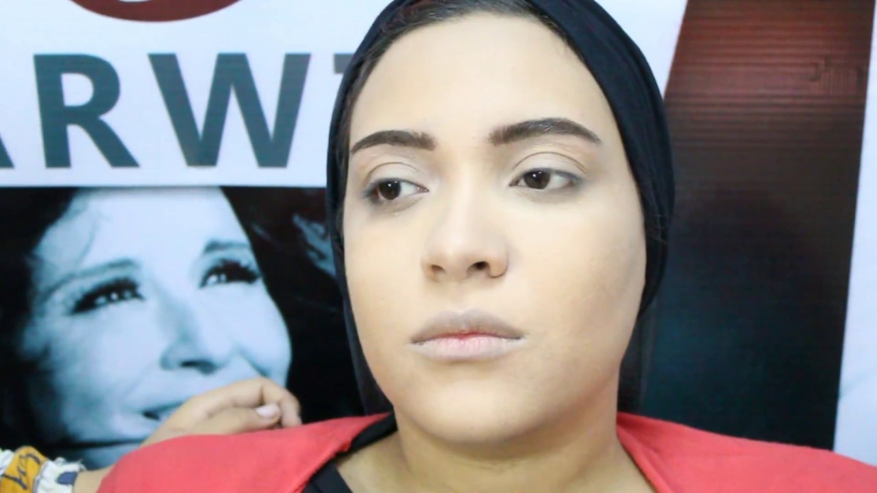 للمبتدئين لوك ميكب ولفه طرحه بسيطه للعيد