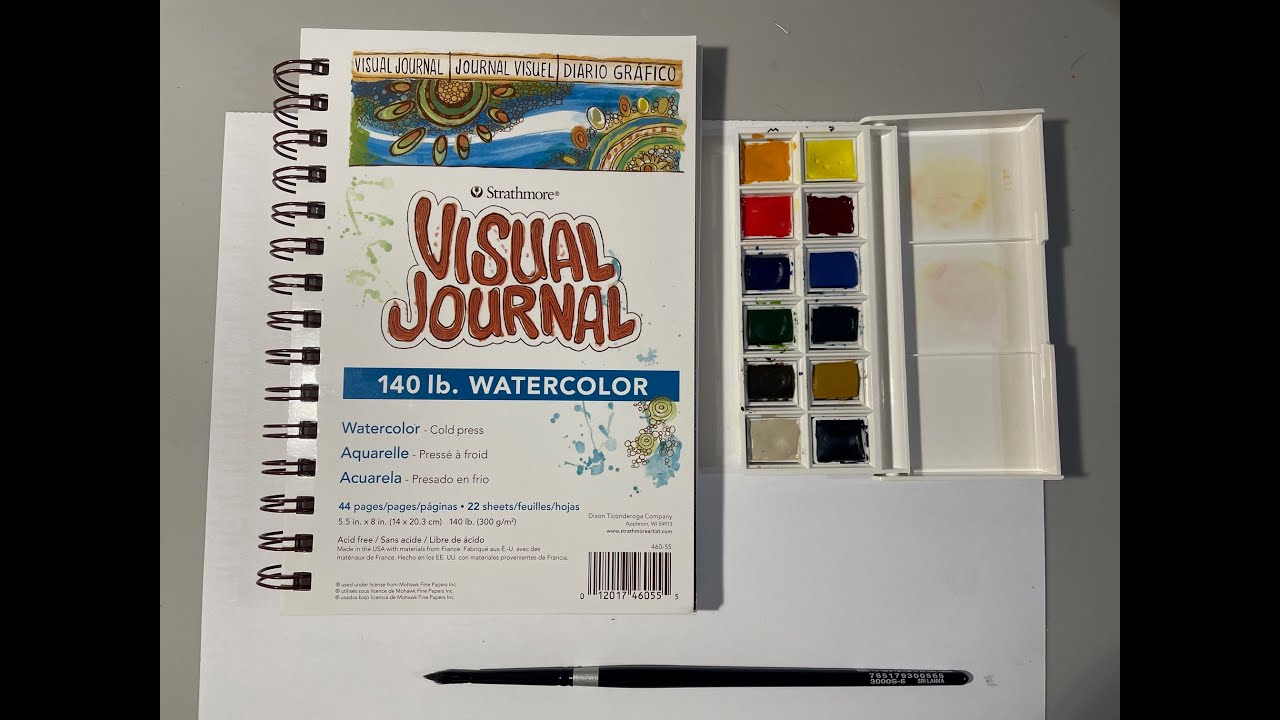 Strathmore Visual Journal Quick Test and Painting a Palette