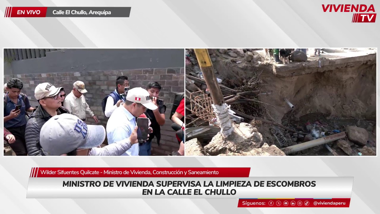 GOBIERNO ACTÚA DE MANERA ARITCULADA FRENTE A EMERGENCIA POR HUAICO EN AREQUIPA
