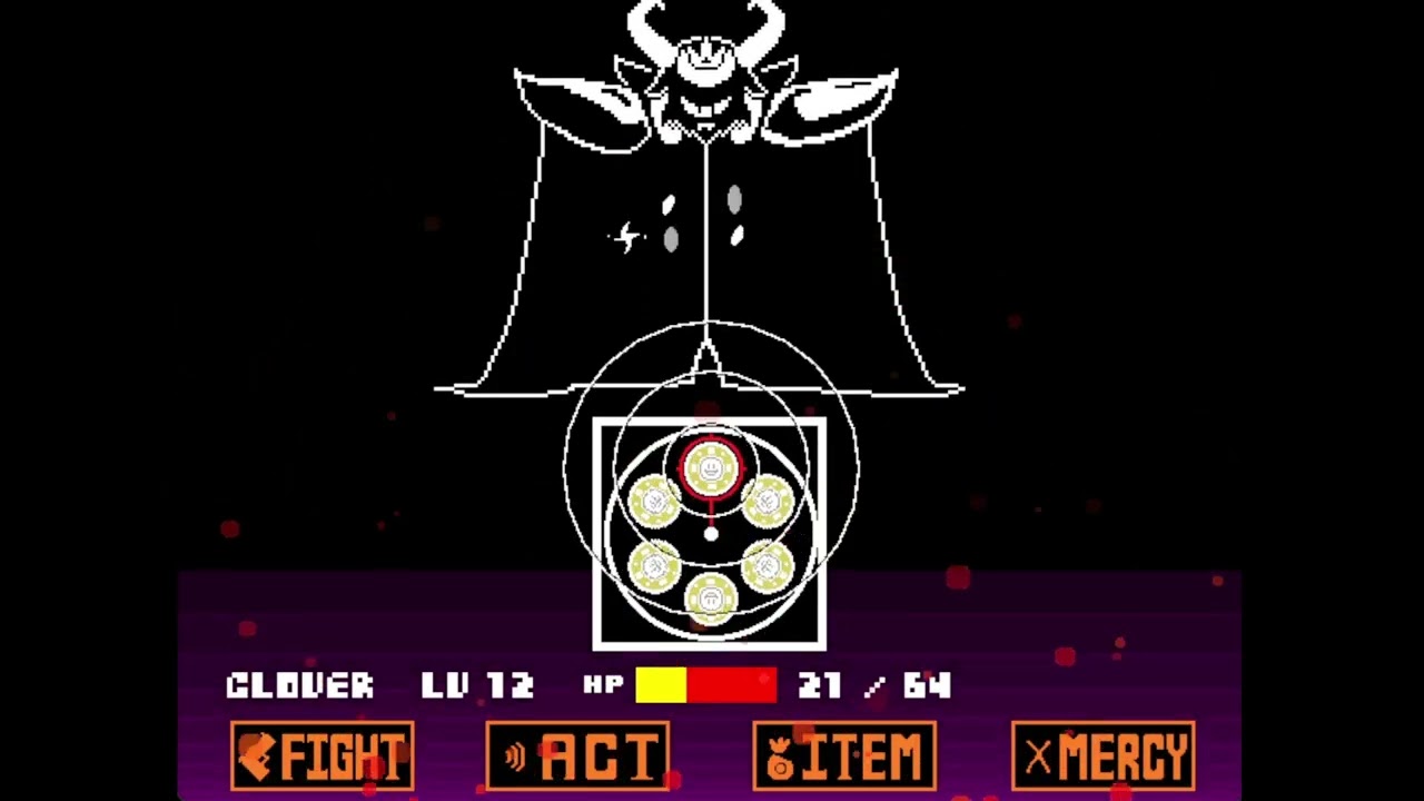 Undertale Yellow shades of justice asgore fight