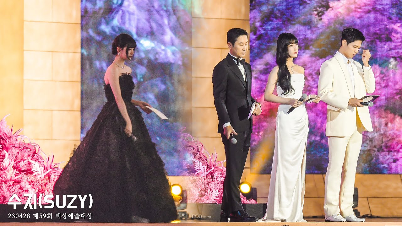 230428 백상 예술대상 배수지(with 박보검, 신동엽) 4K 60P 직캠 by BOB / Baeksang SUZY with ParkBoGum 4K 60P Fancam