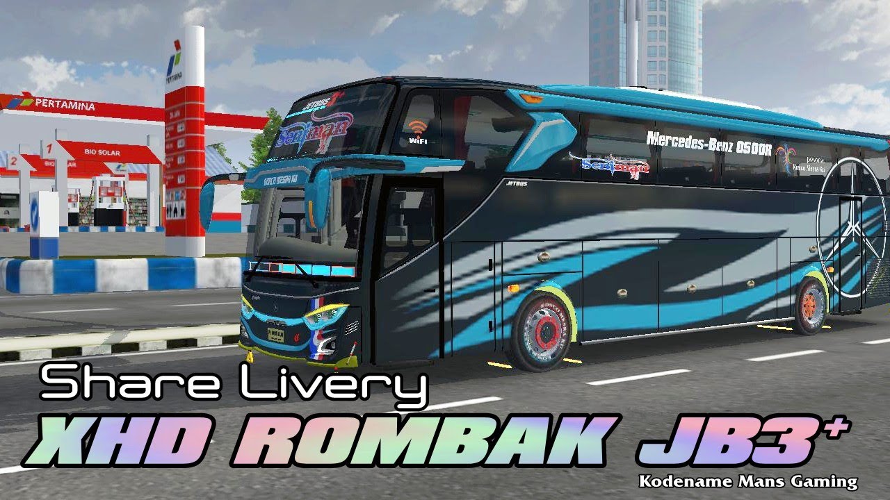 SHARE || Livery XHD rombak JB3+ polosan terbaru kodename @mansgaming