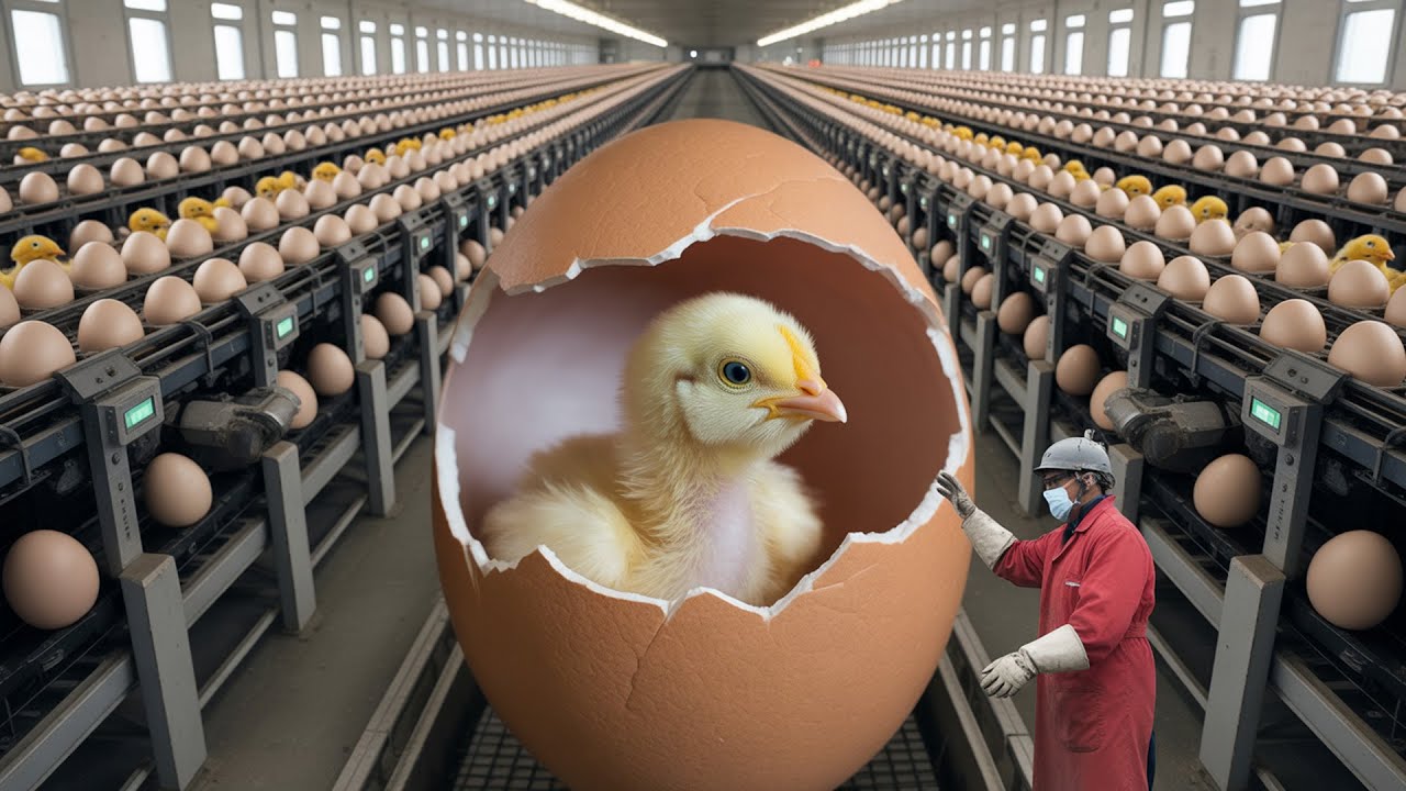 Inside a Modern Automated Poultry Factory: From Eggs to Healthy Adult Chickens (Full Process)