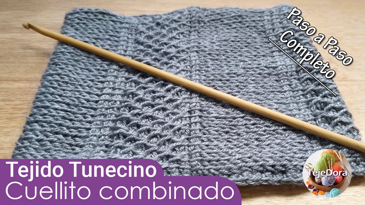 Cuellito tunecino combinado // TEJIDO TUNECINO