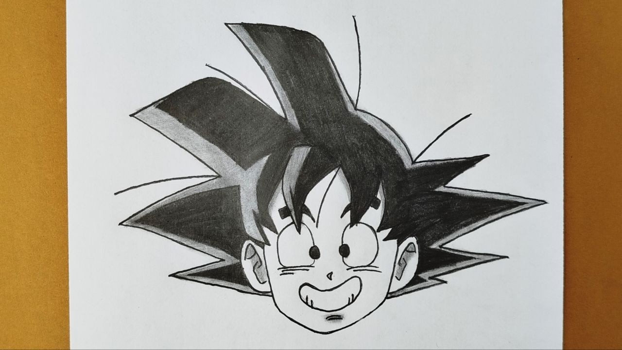 Son Goku Easy Drawing | Dragon Ball Step by Step 🔥 | Anime Pencil Drawing Tutorial | Goku Sketch