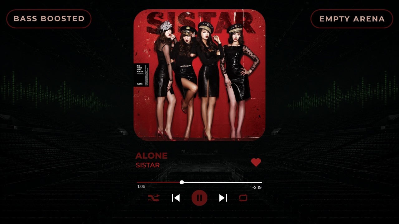 [BASS BOOSTED + EMPTY ARENA] SISTAR (씨스타) - ALONE (나혼자) |kpoptifyy