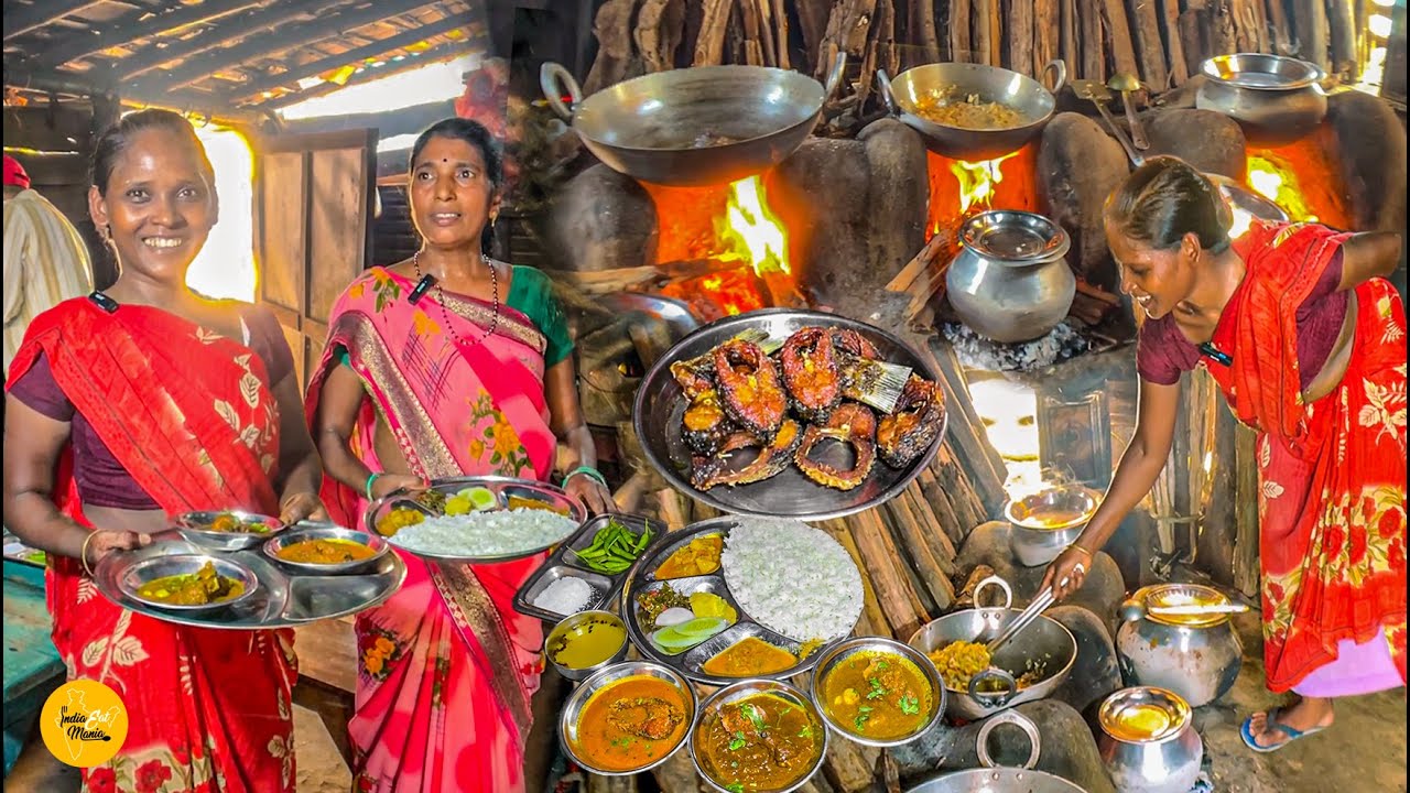 Jharkhand Village Style Chulhe Wali Cheapest Non-Veg Thali Rs. 30/- Only l Khunti Street Food