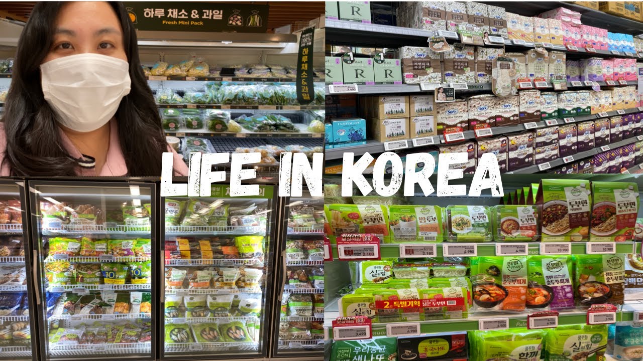 LIFE IN KOREA 🇰🇷 VEGAN Groceries in Korea 🛒🥬🥒🍆 Korean Sanitary Pads 🩲 Korean Post Office 📮