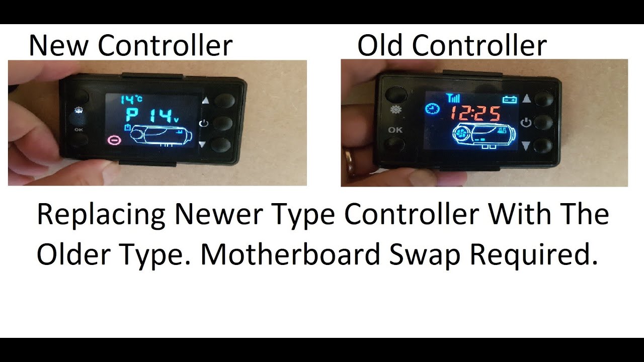 Diesel heater motherboard swap new controller to old.