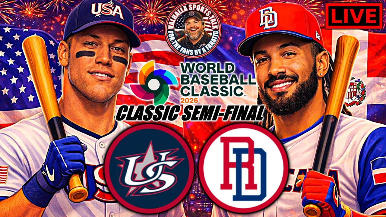 ⚾ USA vs Dominican Republic LIVE | World Baseball Classic Semi-final | Play-By-Play & Reactions
