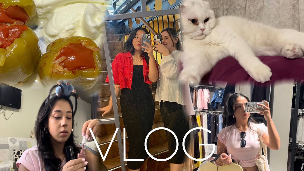 VLOG || Arkadaşımda Yatılı Kaldım | Dolma Macerası |. Küçük Alışveriş 🛍️🫑