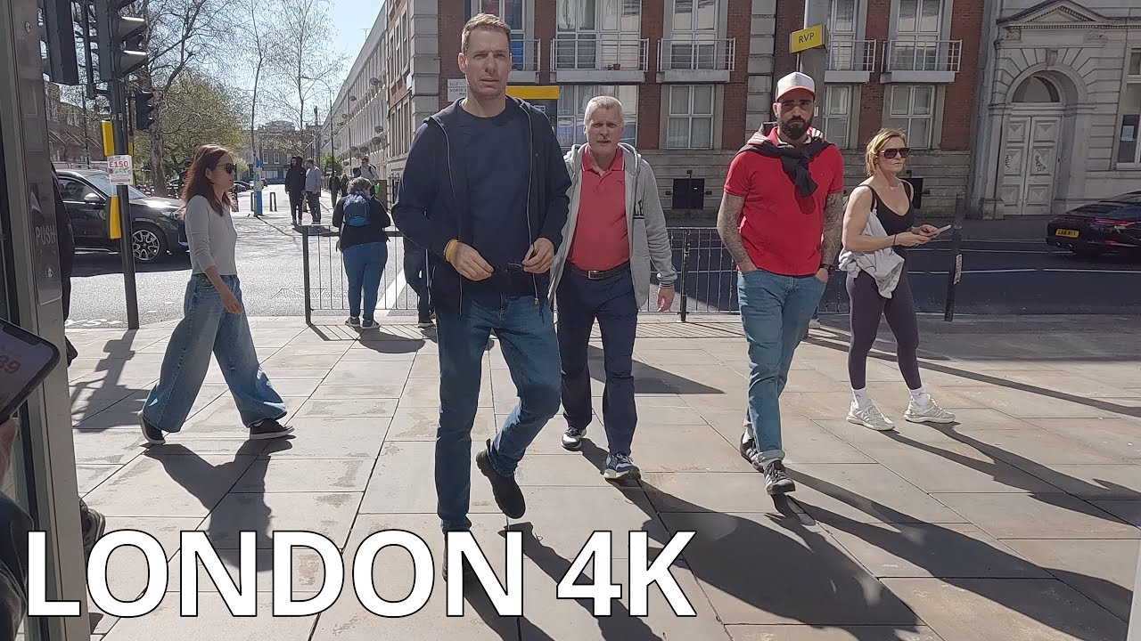 FULHAM BROADWAY North End Road, Sunny Saturday in April / London SW6 – N093 [4K]