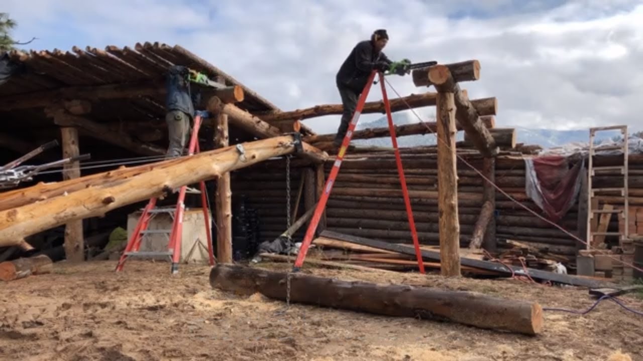 round wood timber framing rafter/purlin