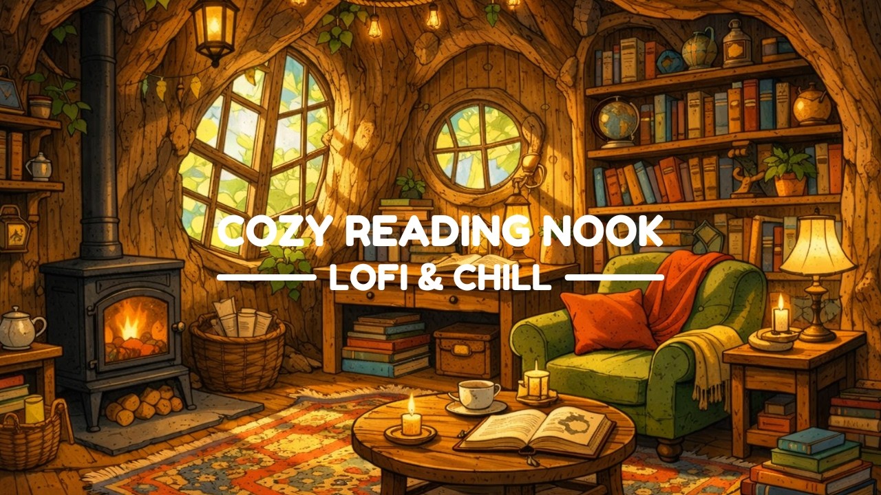 Cozy Tree Reading Nook 🌿 Chill Lofi Piano for Relaxing, Reading & Study