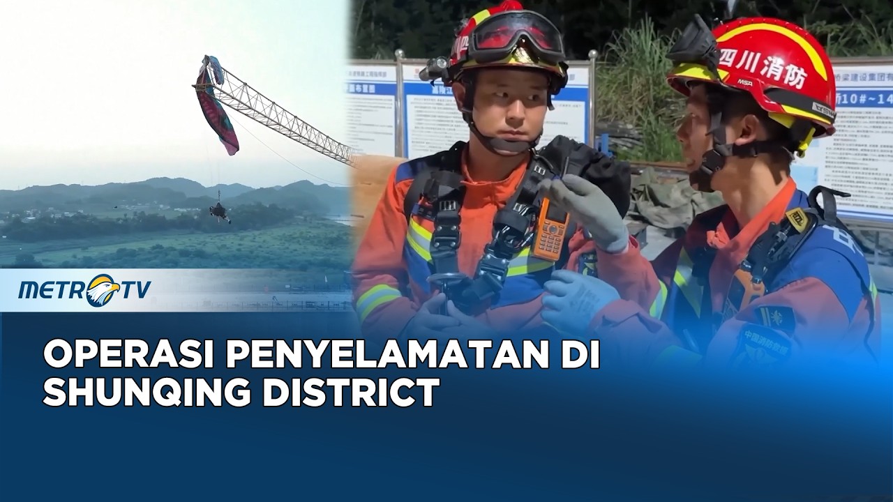 PARAGLIDER TERGANTUNG DI CRANE 60 METER EVAKUASI DRAMATIS DI CHINA