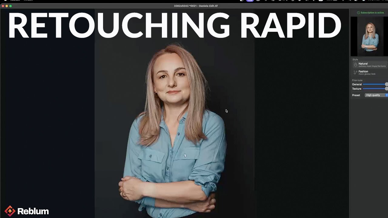 RETOUCHING FOTO SIMPLU SI RAPID CU REBLUM