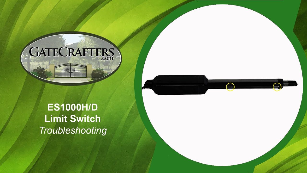 How To Troubleshoot Limit Switches For ES 1000 H/D Driveway Gate Opener