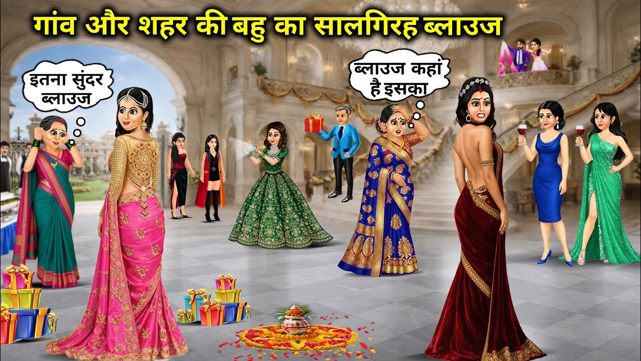 गांव और शहर की बहु का सालगिरह ब्लाउज | Village vs city bride designer blouses”