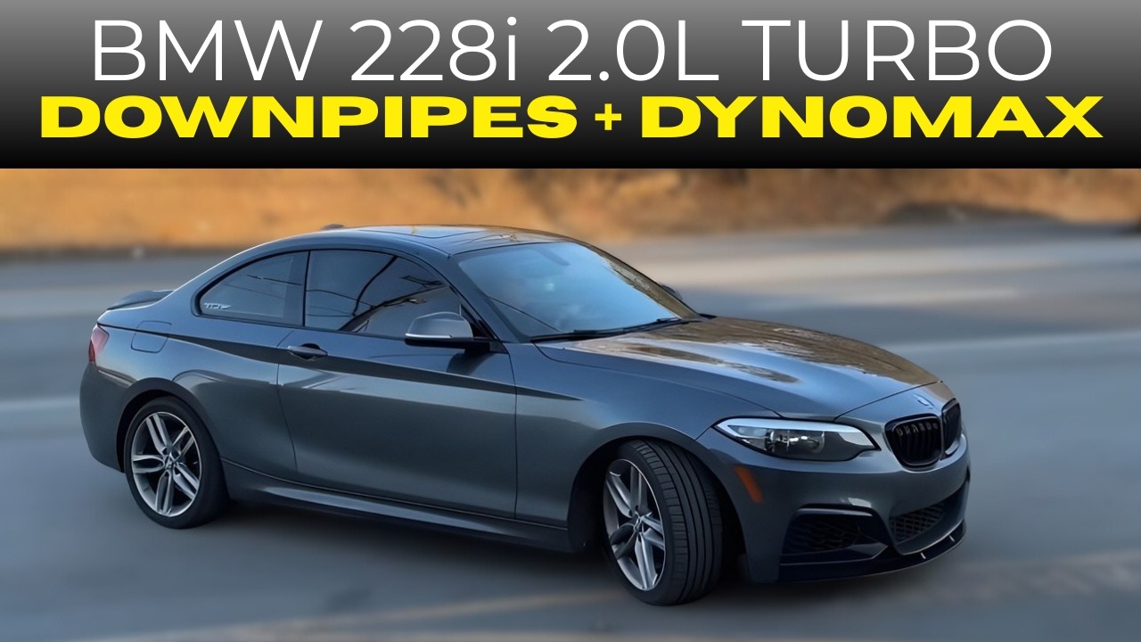BMW 228i 2.0L Turbo 2014 года выпуска с даунпайпами и глушителями Dynomax Race Bullets!