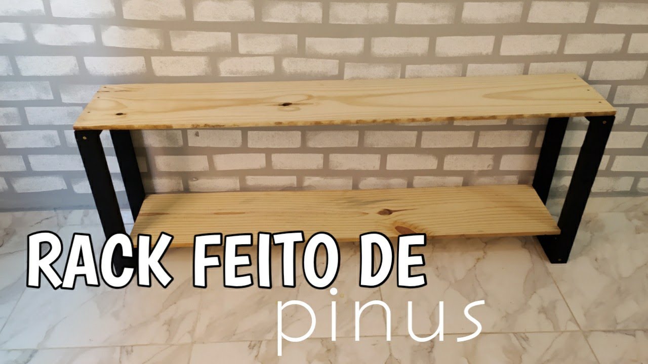 COMO FAZER RACK ESTILO INDUSTRIAL , FEITO TUDO DE MADEIRA / faça você mesmo / PRT 2 SALA DA MINHA VO