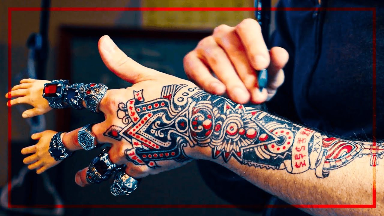 How to Draw Awesome Tattoos on Yourself (Watch and Learn) -- Gthic Jewelry