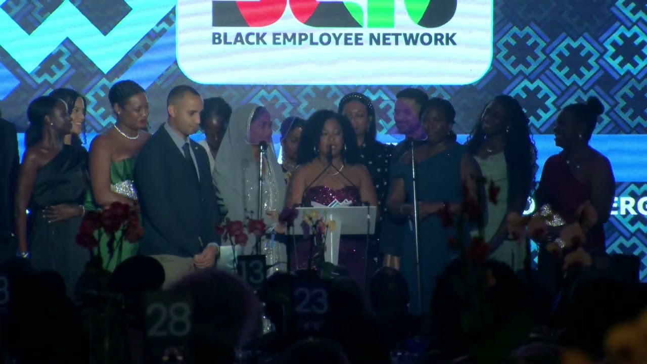 Amazon's Black Employee Network take to the stage as the winners of our Network Group or ERG award