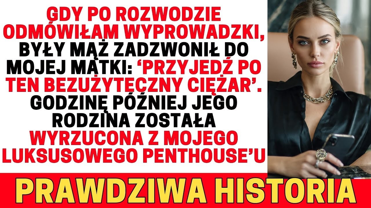 Po rozwodzie nie odeszłam  Były mąż zadzwonił do mojej matki  ‘Zabierz ten ciężar’  Godzinę później…