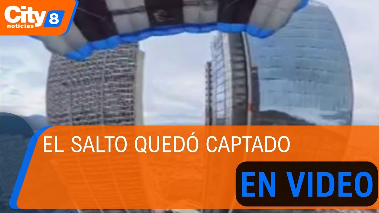 Paracaidista desafía el cielo de Bogotá con salto extremo entre edificios | CityTv