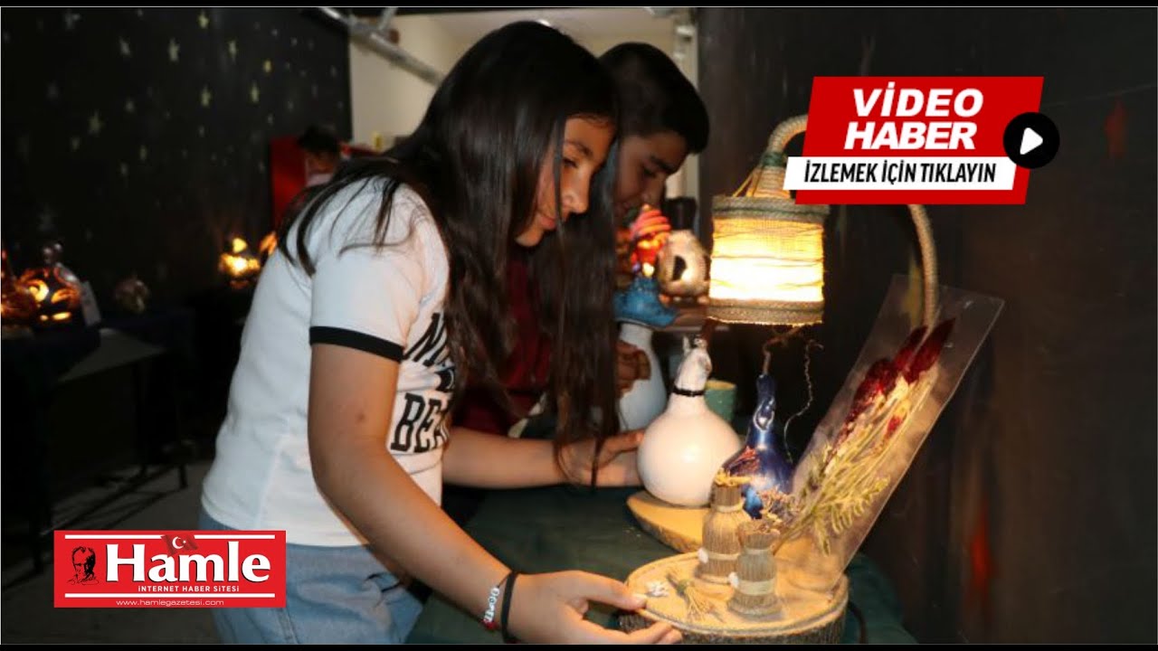Niğde’de su kabakları öğrencilerin ellerinde süs eşyalarına dönüştü