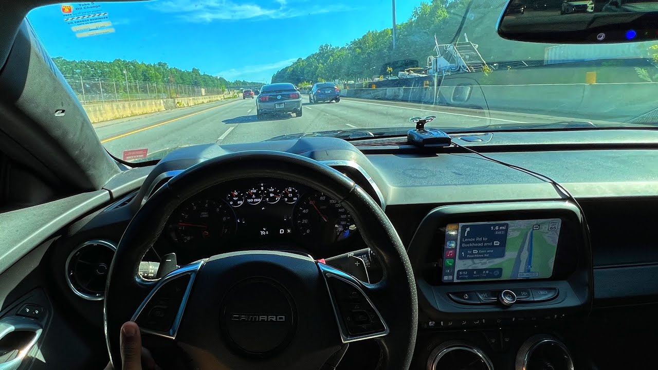 Cruising in Traffic with a Mustang GT in my Camaro SS!