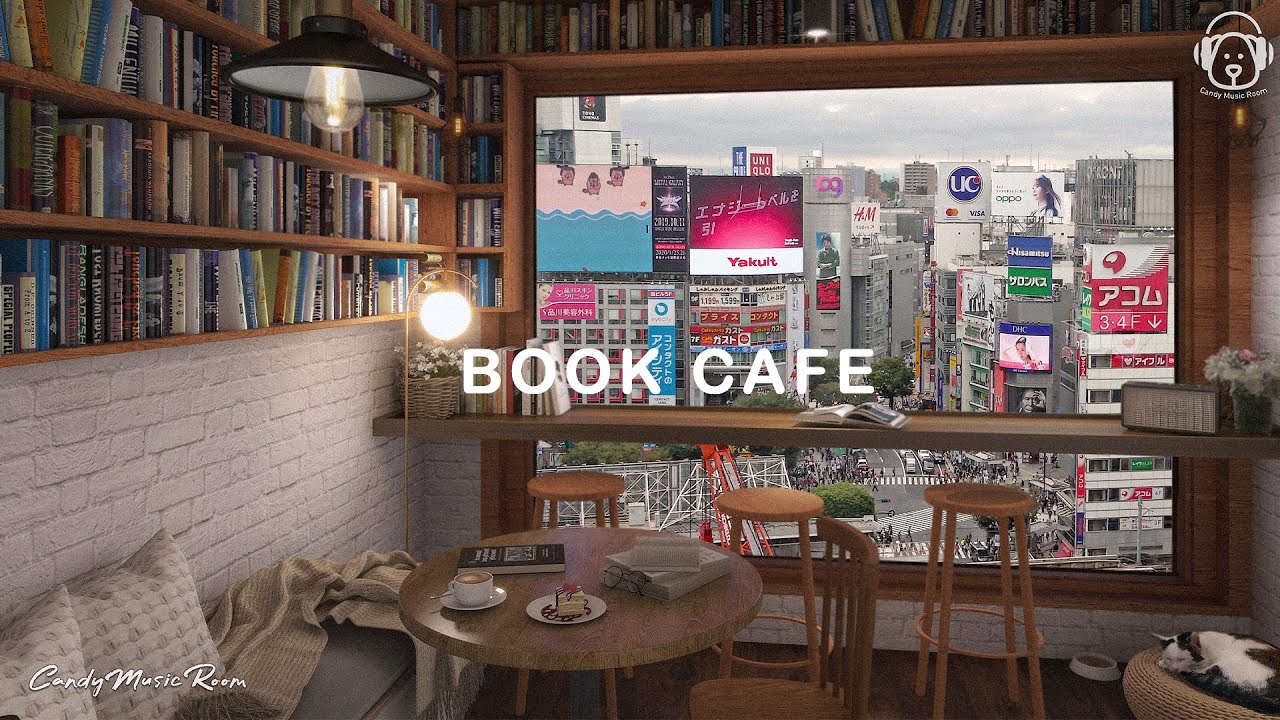 𝙁𝙧𝙤𝙢 𝙏𝙤𝙠𝙮𝙤♥ Japan Book Cafe Ambience & Cafe playlist 🌸 Coffee Shop music to Study, Work, Jazz BGM