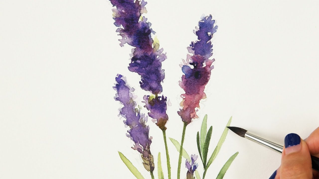 Easy Watercolor Painting | Lavender Plant