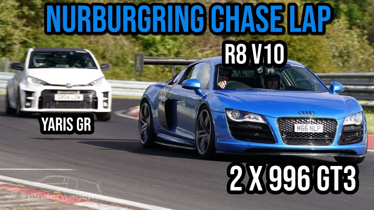 Audi R8 V10 Manual | Chasing Porsche 996 GT3`s and GR Yaris | Ohlins TTX | Destination Nurburgring