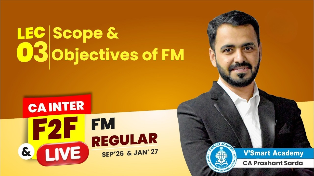 Demo 03:  |CA Inter FM| Regular In Depth| Sept'26 & Jan'27 |By Prashant Sir