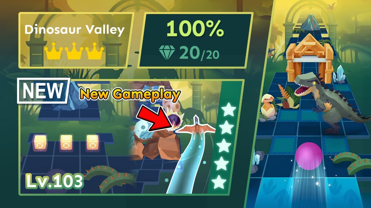Rolling Sky - Dinosaur Valley [Official] ✩✩✩✩✩
