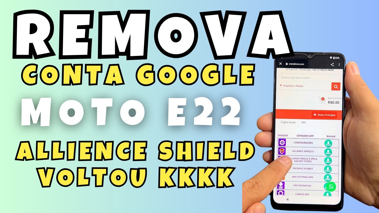 Como Desbloquear Conta Google Motorola Moto E22 ATUALIZADO SEM PC