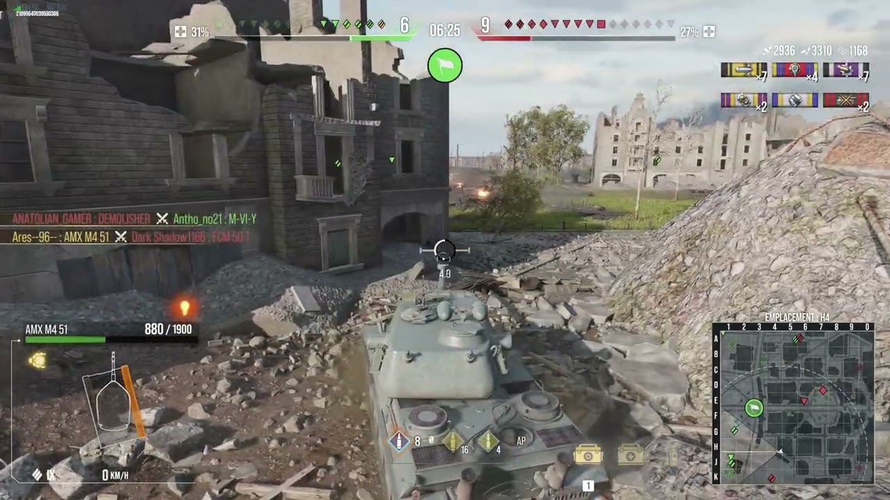 World of Tanks Master en AMX M4 51 [4160 de dommage/1160 d'assiste/5 kills]