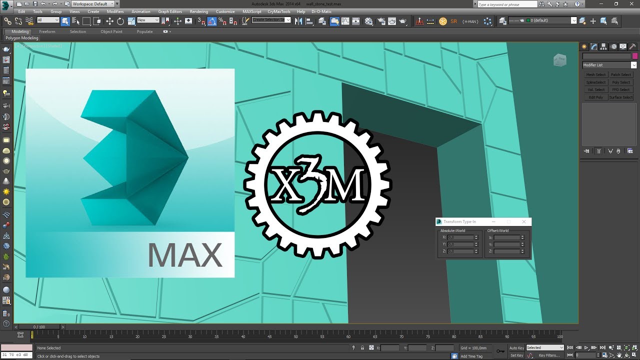 3Ds Max - как создать стенку с пиленным отделочным камнем
